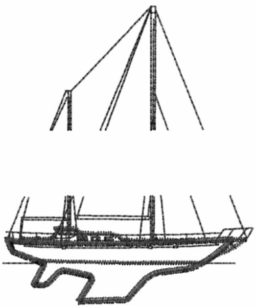 Picture of Split Sailboat Machine Embroidery Design