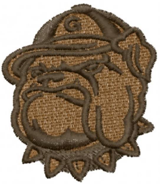 Picture of Bull Dog Head Machine Embroidery Design