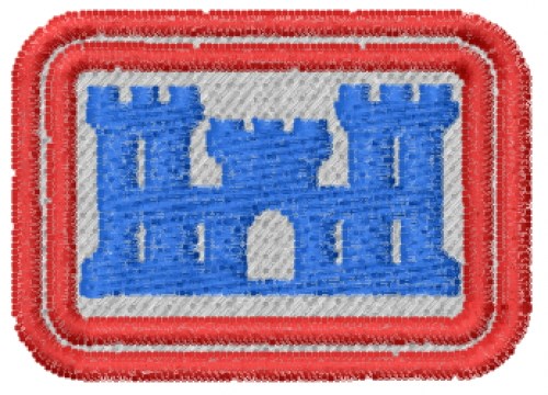 Castle Emblem Machine Embroidery Design