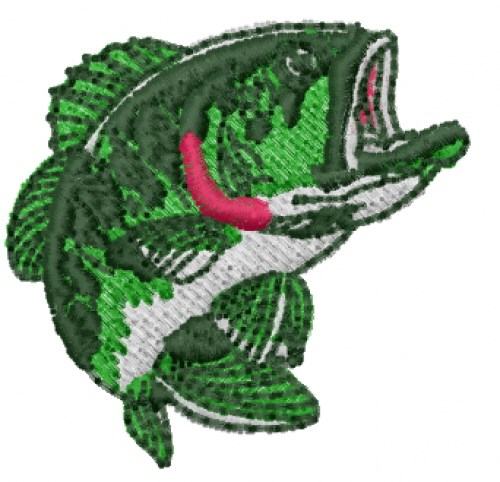 Sea Bass Machine Embroidery Design