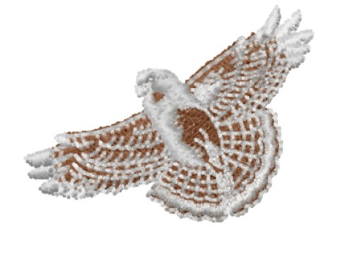 Hawk Flying Machine Embroidery Design