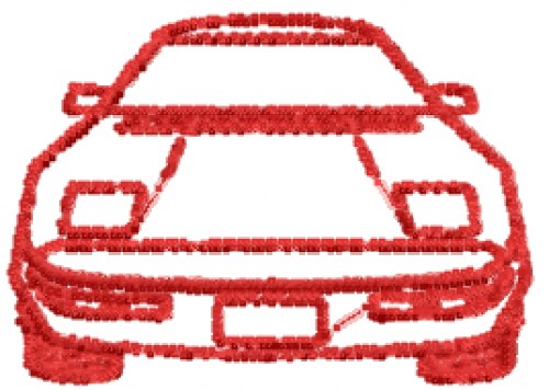 Car Front End Machine Embroidery Design