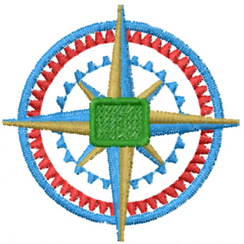 Compass Machine Embroidery Design