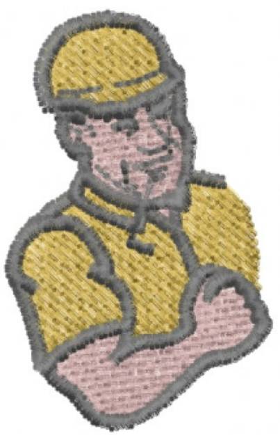 Picture of Construction Worker Machine Embroidery Design