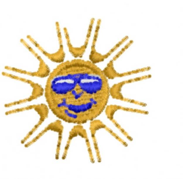 Picture of Cool Sun Machine Embroidery Design