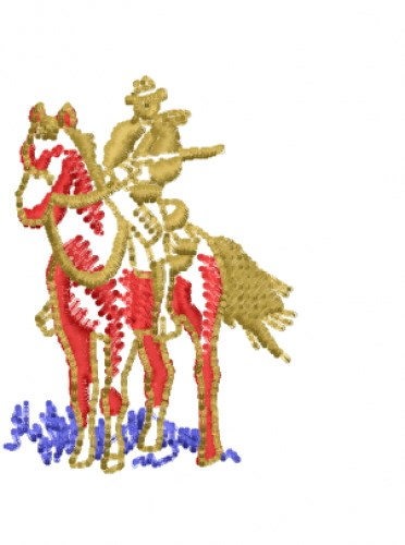 Cowboy Horse Machine Embroidery Design
