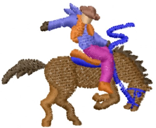Cowboy Horse Machine Embroidery Design