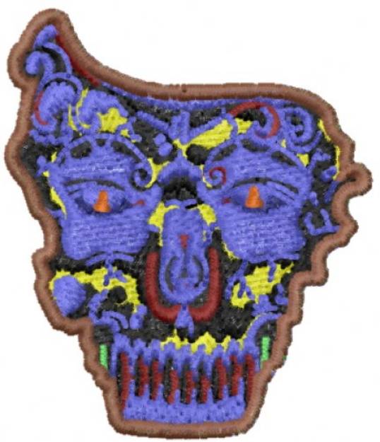 Picture of Death Mask Machine Embroidery Design