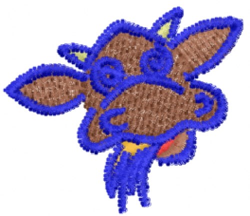 Eating Cow Machine Embroidery Design