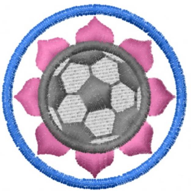 Picture of Flower Soccer Machine Embroidery Design