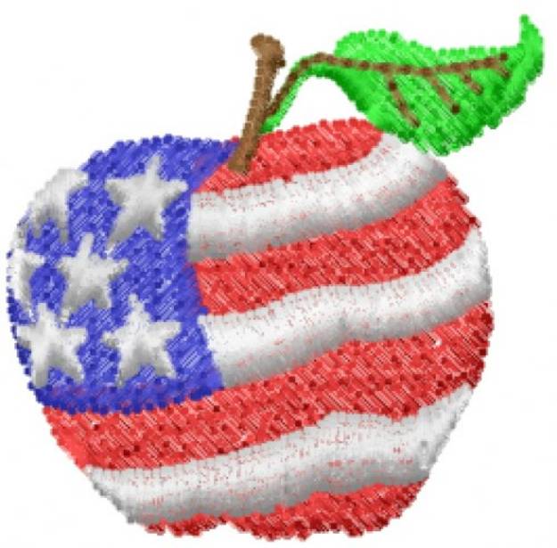 Picture of America Apple Machine Embroidery Design
