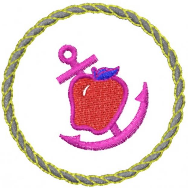 Picture of Anchor Apple1 Machine Embroidery Design