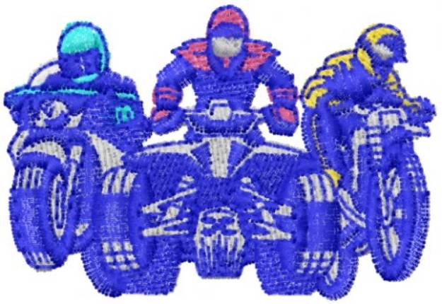 Picture of ATV Motorcycles Machine Embroidery Design