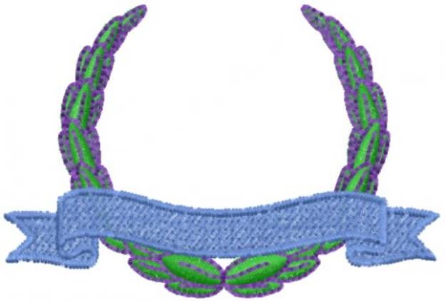 Picture of Banner Wreath Machine Embroidery Design