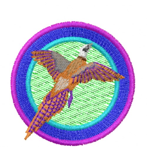Pheasant Emblem Machine Embroidery Design