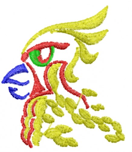 Bird Head Machine Embroidery Design
