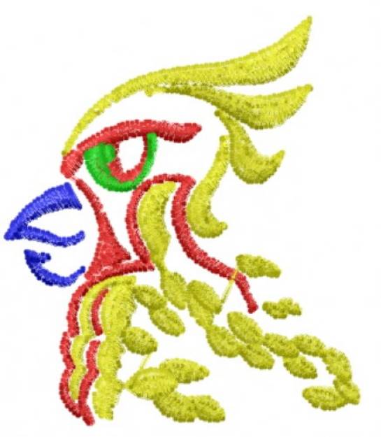 Picture of Bird Head Machine Embroidery Design