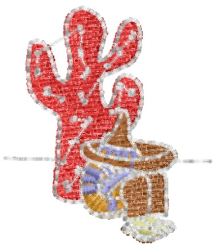 Cactus Siesta Machine Embroidery Design
