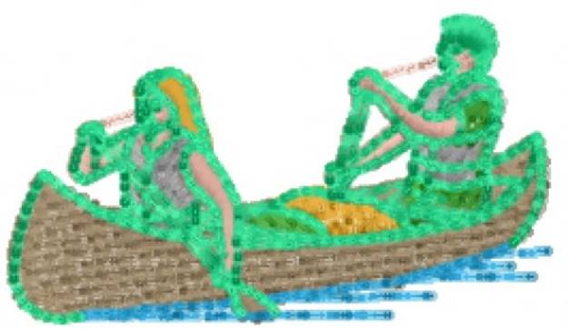 Picture of Canoeing Machine Embroidery Design