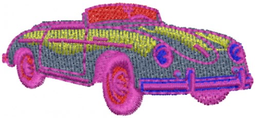 Sports Car Machine Embroidery Design