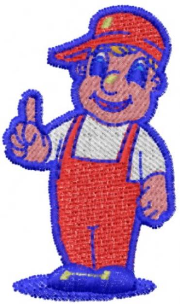 Picture of Cartoon Boy Machine Embroidery Design