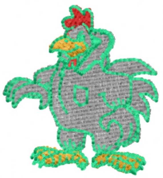 Picture of Cartoon Rooster Machine Embroidery Design