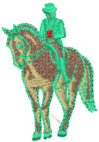 Dressage Horse Machine Embroidery Design