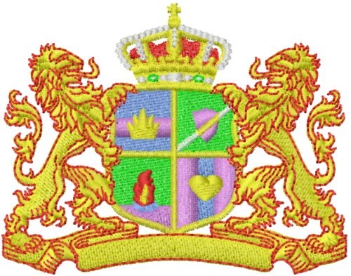Royal Crest Machine Embroidery Design
