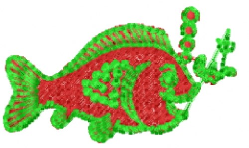 Cartoon Fish Machine Embroidery Design