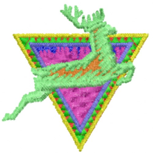 Deer Logo Machine Embroidery Design