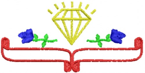 Diamond Banner Machine Embroidery Design