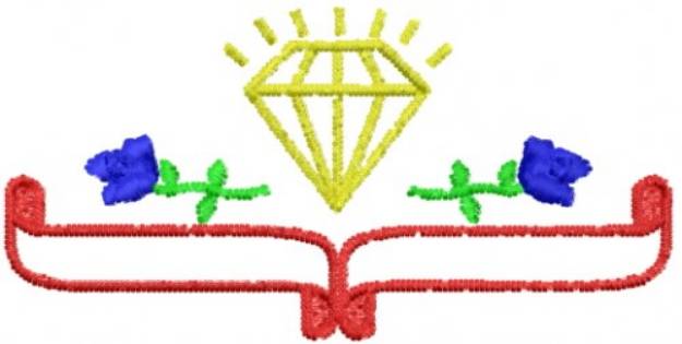 Picture of Diamond Banner Machine Embroidery Design