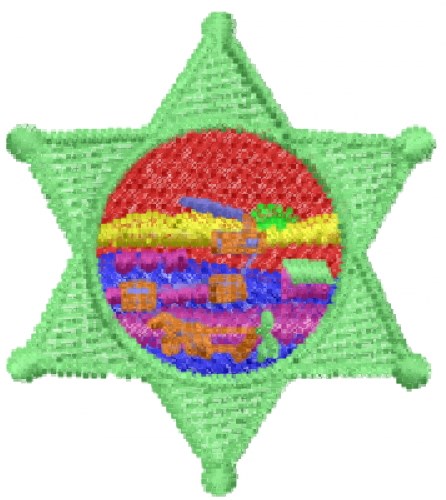 Farm Badge Machine Embroidery Design