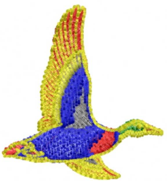 Picture of Flying Duck Machine Embroidery Design