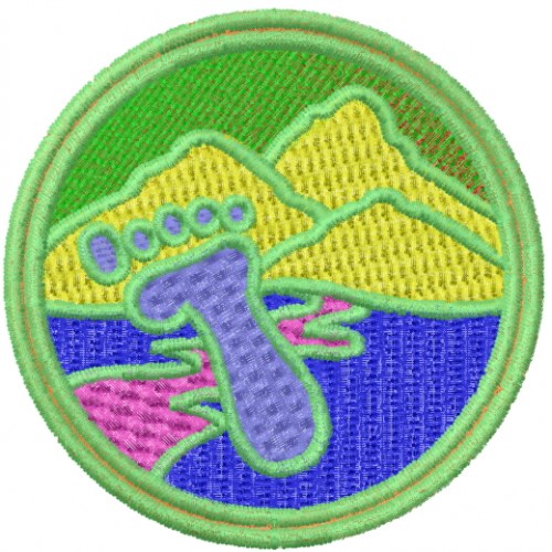 Foot Mountain Logo Machine Embroidery Design