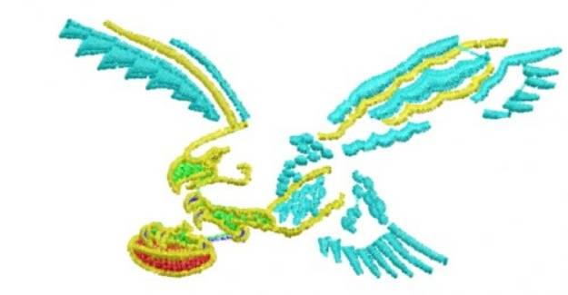 Picture of Football Bird Machine Embroidery Design