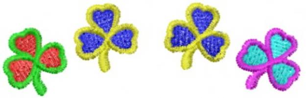 Picture of Four Clovers Machine Embroidery Design