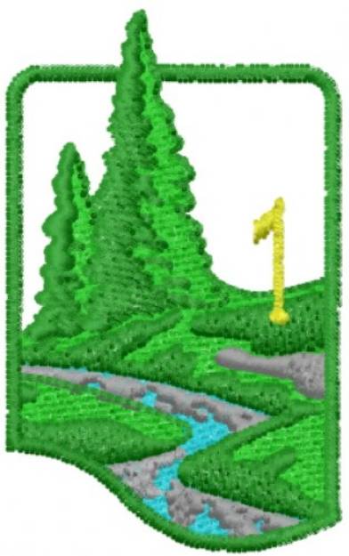 Picture of Golf Emblem Machine Embroidery Design
