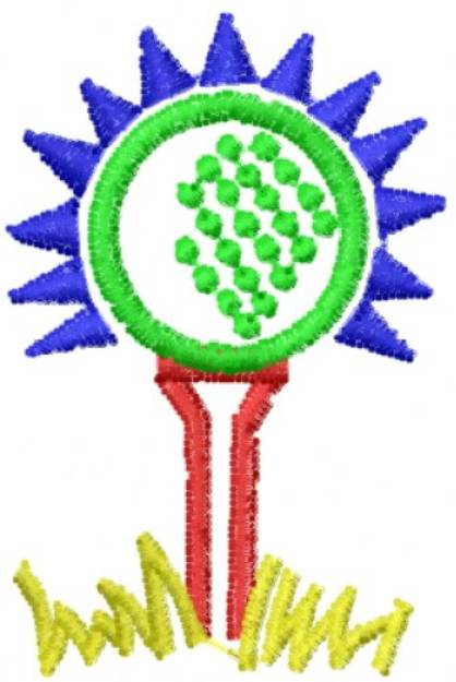 Picture of Golf Tee Machine Embroidery Design