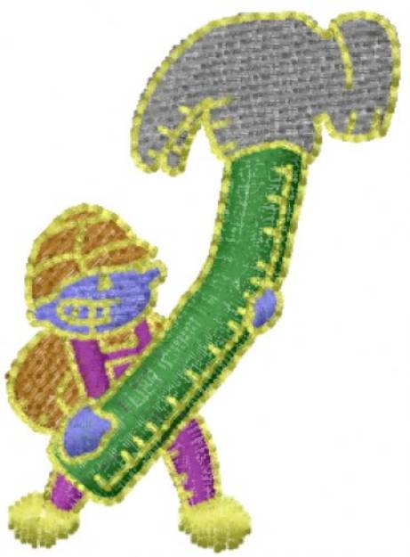 Picture of Hammer Man Machine Embroidery Design