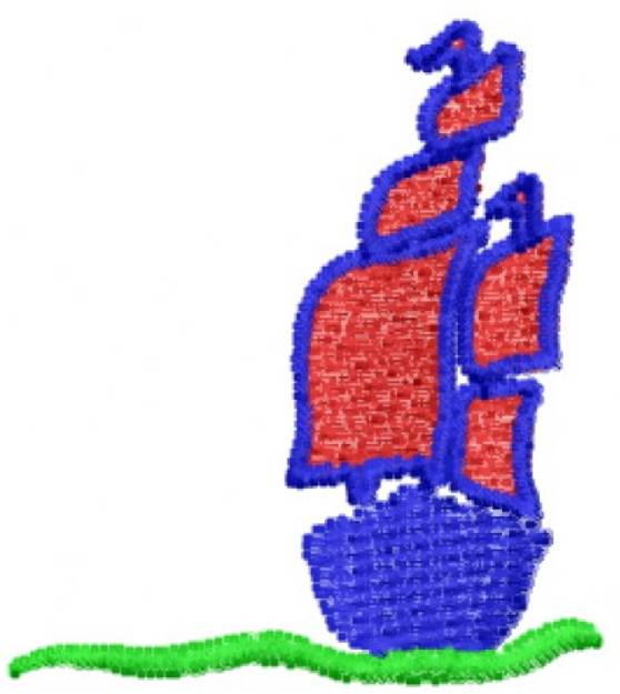 Picture of Ship Machine Embroidery Design