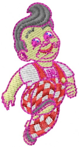Cartoon Boy Machine Embroidery Design