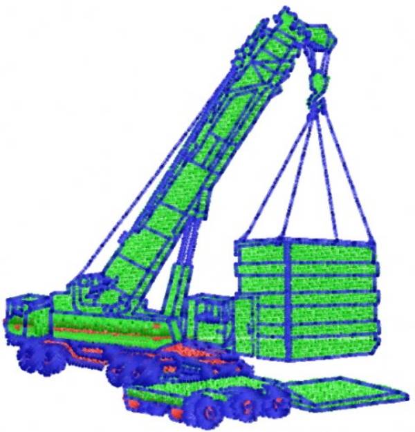 Picture of Construction Crane Machine Embroidery Design