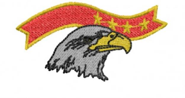 Picture of Eagle Banner Machine Embroidery Design