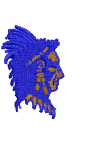 Indian Head Machine Embroidery Design