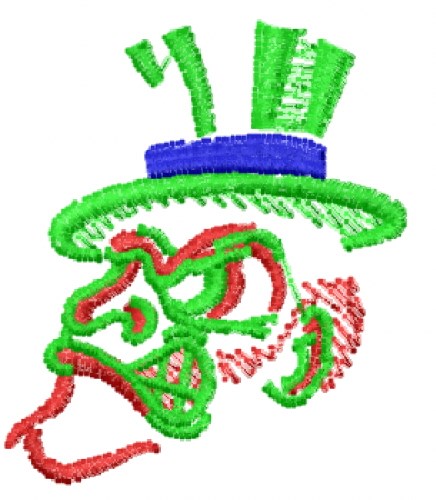 Irish Mascot Logo Machine Embroidery Design