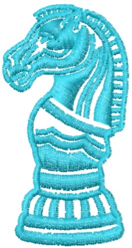 Knight Chess Machine Embroidery Design