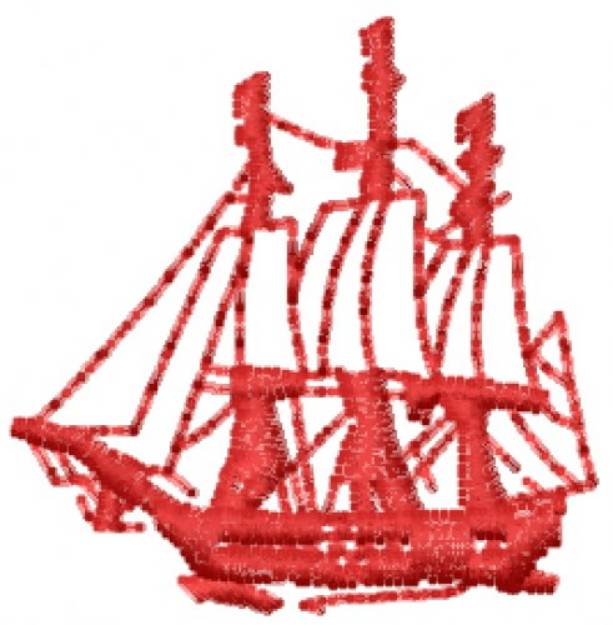 Picture of Old Ship Machine Embroidery Design