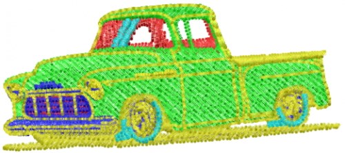 Old Truck Machine Embroidery Design