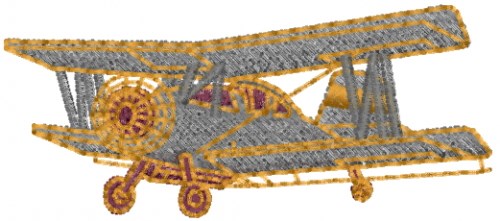Vintage Plane Machine Embroidery Design